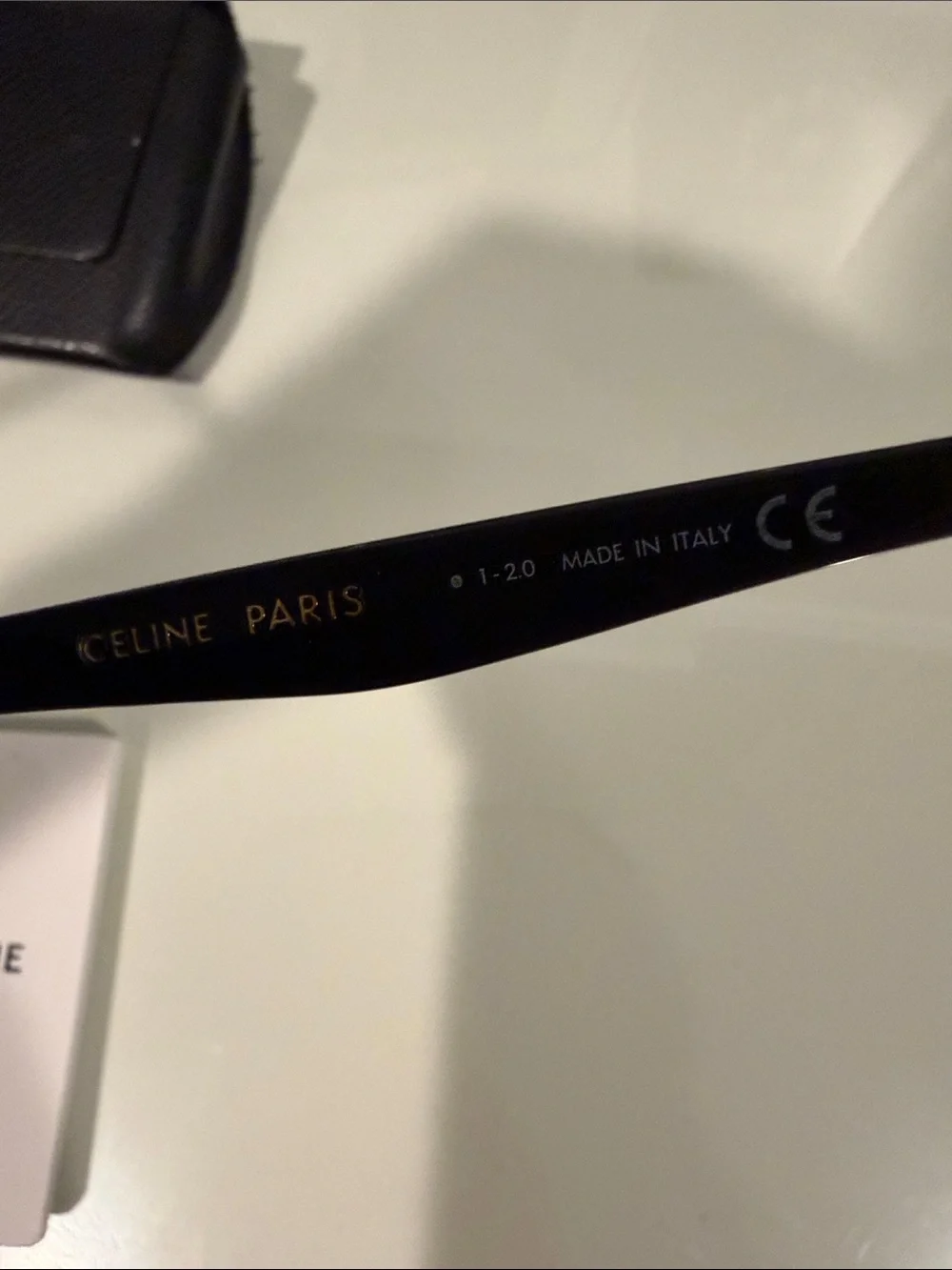 Celine Glossy Black Cat-Eye Sunglasses with Branded Case